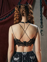 ROMWE Solid Contrast Lace Criss Cross Crop Cami
